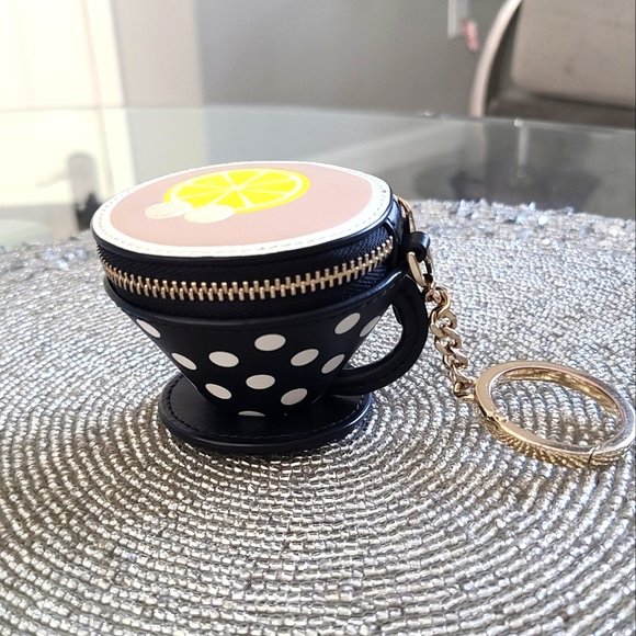 kate spade Accessories - Alice in Wonderland Teacup Keychain Coin Purse -  Like New